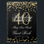 Carnet Gold Black 40th Birthday Guest Book Confetti<br><div class="desc">Elégante Confetti de la Parties scintillant d'or du 40e anniversaire sur modèle noir. Facile à utiliser et facile à personnaliser. Commandez aujourd'hui !</div>
