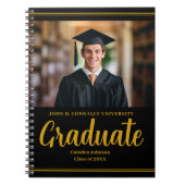 Carnet Gold Black Graduate Formal Graduate Keepsaké (Devant)