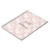 Carnet Gold Blush Pink Rose Petals Floral (Côté gauche)