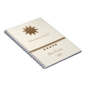 Carnet Gold brossé 5 étoiles et crème professionnelle (Côté Droit)