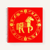 Carnet Gold Chinese nouvelle année 2026 (Devant)