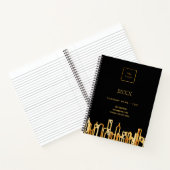 Carnet Gold city skyline logo professionnel noir affaires (Intérieur)