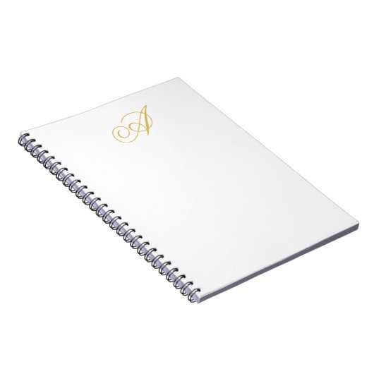 Carnet Gold Color Monogram Professional Classical Initial (Côté Droit)