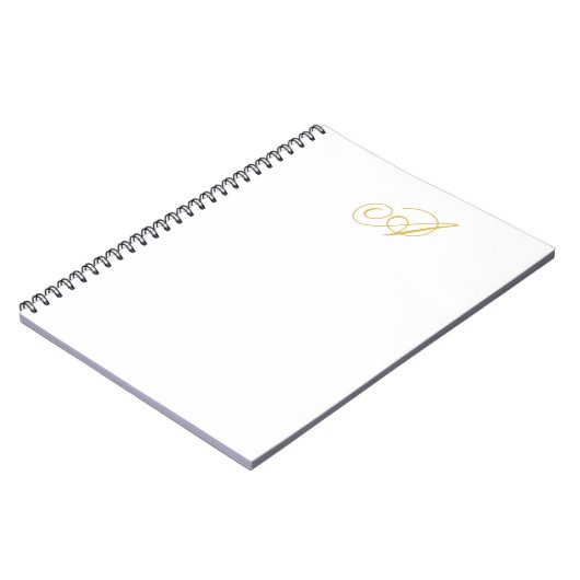 Carnet Gold Color Monogram Professional Classical Initial (Côté gauche)