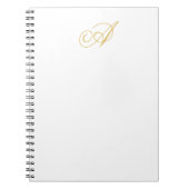 Carnet Gold Color Monogram Professional Classical Initial (Devant)