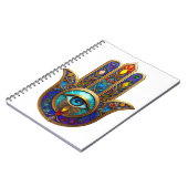Carnet Gold Colorful Hamsa Turquoise Sapphire Third Eye  (Côté gauche)