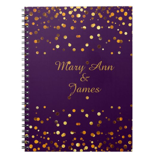 Carnet Gold Confetti Parties scintillant Faux Foil Artisa (Devant)