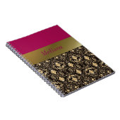 Carnet Gold damask et Red (Côté Droit)