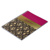 Carnet Gold damask et Red (Côté gauche)