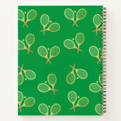 Carnet Gold Elegant Classic Tennis Racquets Nom de la bal (Dos)