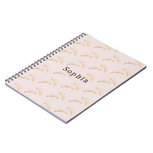 Carnet Gold Eyelashes (Côté gauche)