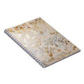 Carnet Gold Faux Cowhide Imprimer Metallic Cowgirl Wester (Côté Droit)