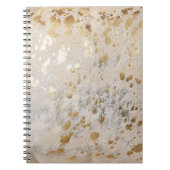 Carnet Gold Faux Cowhide Imprimer Metallic Cowgirl Wester (Devant)