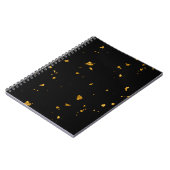 Carnet Gold Flakes Noir (Côté gauche)