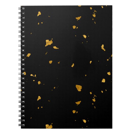 Carnet Gold Flakes Noir (Devant)