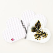 Carnet Gold flower Butterfly with Black Orchid (Intérieur)