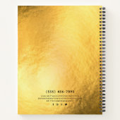 Carnet Gold Foil Black Typographie Plan d'entreprise (Dos)