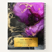 Carnet Gold Foil Purple Black Marbling Business Planner (Dos)