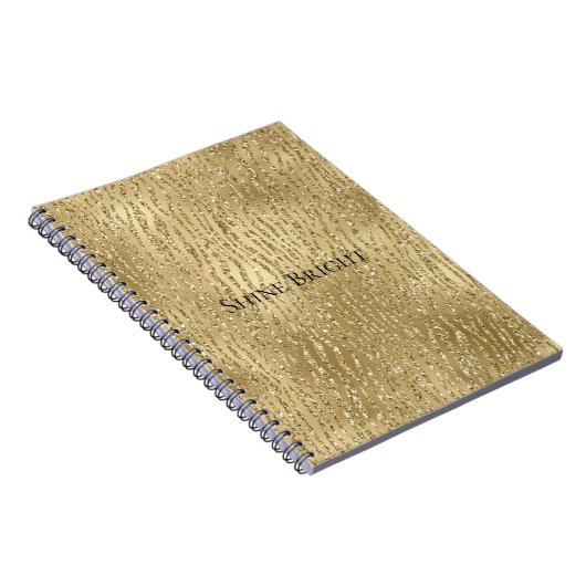 Carnet Gold Glam Glitzy Parties scintillant Zebra Print (Côté Droit)