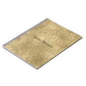 Carnet Gold Glam Glitzy Parties scintillant Zebra Print (Côté gauche)