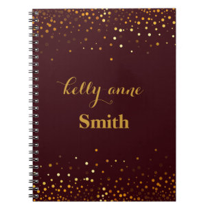 Carnet Gold Glitter Faux Foil Glamorous kraft