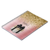 Carnet Gold Glitter Gold Gift Black Bow (Côté gauche)