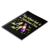 CARNET GOLD GLITZY ADMIN ASSISTANT DIVA DESIGN (Côté gauche)