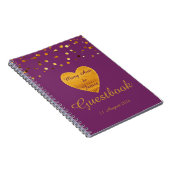 Carnet Gold Heart Confetti Parties scintillant Faux Foil (Côté Droit)