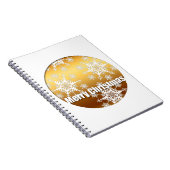 Carnet Gold Joyeux Noël Snowflakes - (Côté Droit)