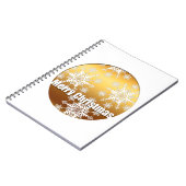 Carnet Gold Joyeux Noël Snowflakes - (Côté gauche)