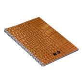 Carnet Gold leather texture luxury meeting planner (Côté Droit)