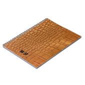 Carnet Gold leather texture luxury meeting planner (Côté gauche)