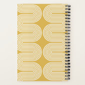 Carnet Gold Lombard Wavy Lines Modern Custom Notebook (Verso)