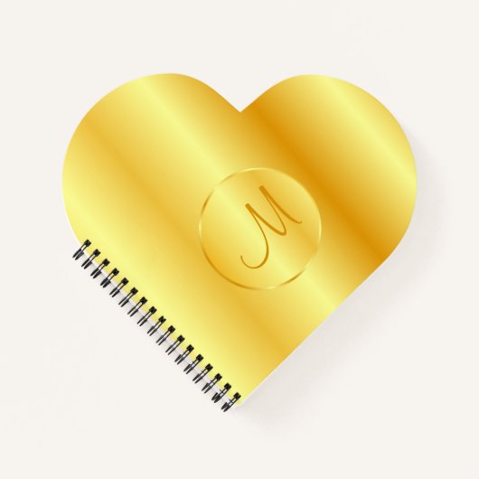 Carnet Gold Look Elegant Monogram Modèle tendance (Devant)