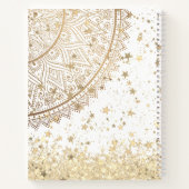 Carnet Gold Lotus Mandala avec Parties scintillant Gold S (Dos)
