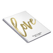 Carnet Gold LOVE Modern Brush Script Mariage Planning (Côté Droit)