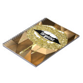 Carnet Gold Luxury Beauté Glamor Parties scintillant Lèvr (Côté gauche)