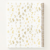 Carnet Gold Luxury Numéros & Devise Symboles Motif (Dos)