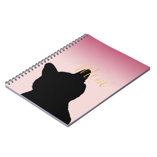 Carnet Gold Meow Kitty (Côté gauche)