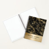 Carnet Gold Metallic Black Marble Consultant Business (Intérieur)