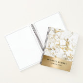 Carnet Gold Metallic Marbre blanc Consultant (Intérieur)