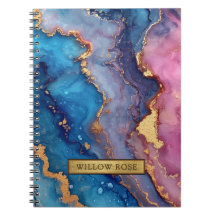Gold Name Abstrait bleu violet rose chic