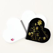 Carnet Gold N'importe quel âge Anniversaire Fête Coeur Li (Intérieur)