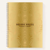 Carnet Gold On Gold Paisley Arrière - plan (Devant)