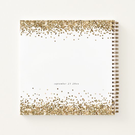 Carnet Gold Parties scintillant Borders 50th Birthday Gue (Dos)