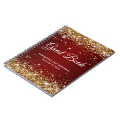 Carnet Gold Parties scintillant Dark Red 21st Birthday Gu (Côté gauche)