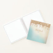 Carnet Gold Parties scintillant Et Pastel Blue Sketchbook (Intérieur)