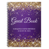 Carnet Gold Parties scintillant Royal Purple 80e Annivers (Devant)