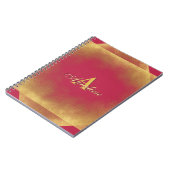 Carnet Gold Parties scintillant Viva Magenta Fab Nom pers (Côté gauche)