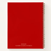 Carnet Gold Red Personalized Sketchbook add Name (Dos)